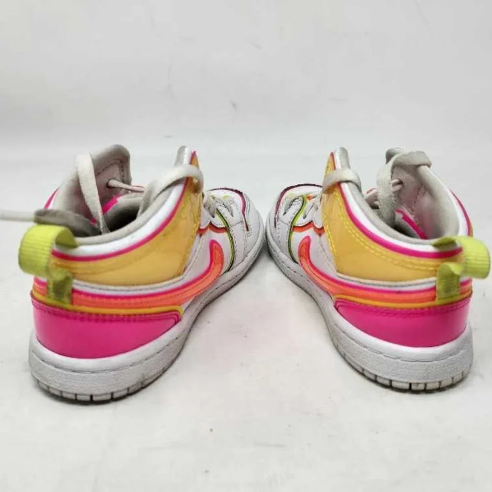 Toddler 9 Nike Air Jordan 1 kids retro mid edge glow sneakers CV4613-100 shoes - Picture 7 of 9